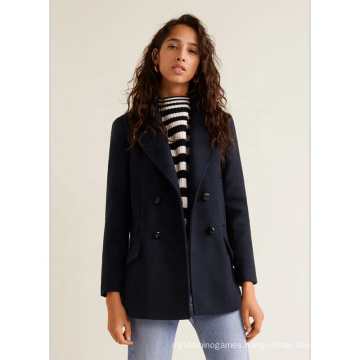 Young Ladies Regular Slim Fake Wool Coat